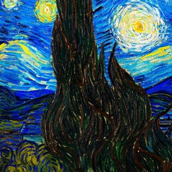 XL Black Light Starry Night Vincent Van Gogh Big Wall Tapestry Blacklight New - Picture 6 of 11